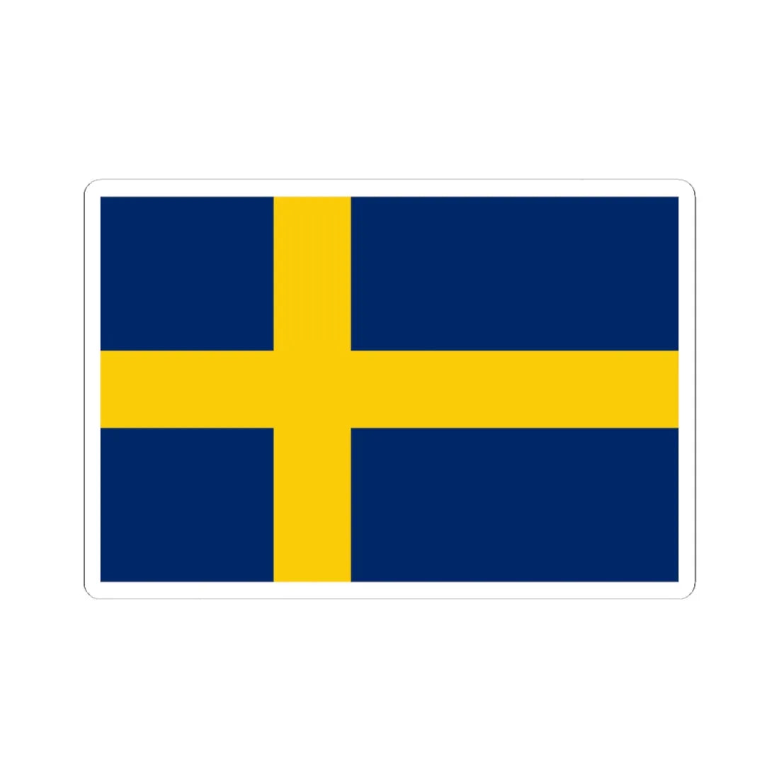 Flag of Sweden pre-1906 3-2 (Estonia) STICKER Vinyl Kiss-Cut Decal 6 Inch White - The Sticker Space