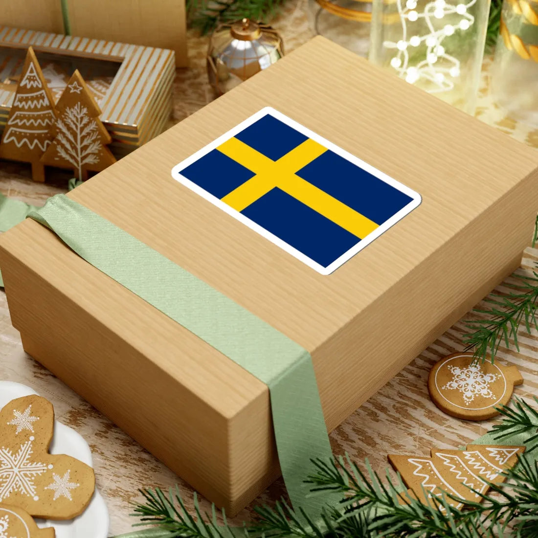 Flag of Sweden pre-1906 3-2 (Estonia) STICKER Vinyl Kiss-Cut Decal - The Sticker Space