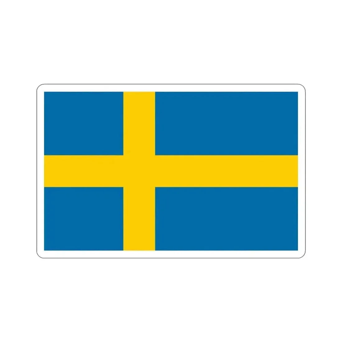 Flag of Sweden STICKER Vinyl Die-Cut Decal 3 Inch - The Sticker Space
