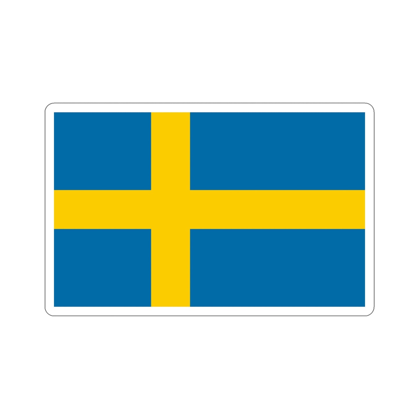 Flag of Sweden STICKER Vinyl Die-Cut Decal-4 Inch-The Sticker Space