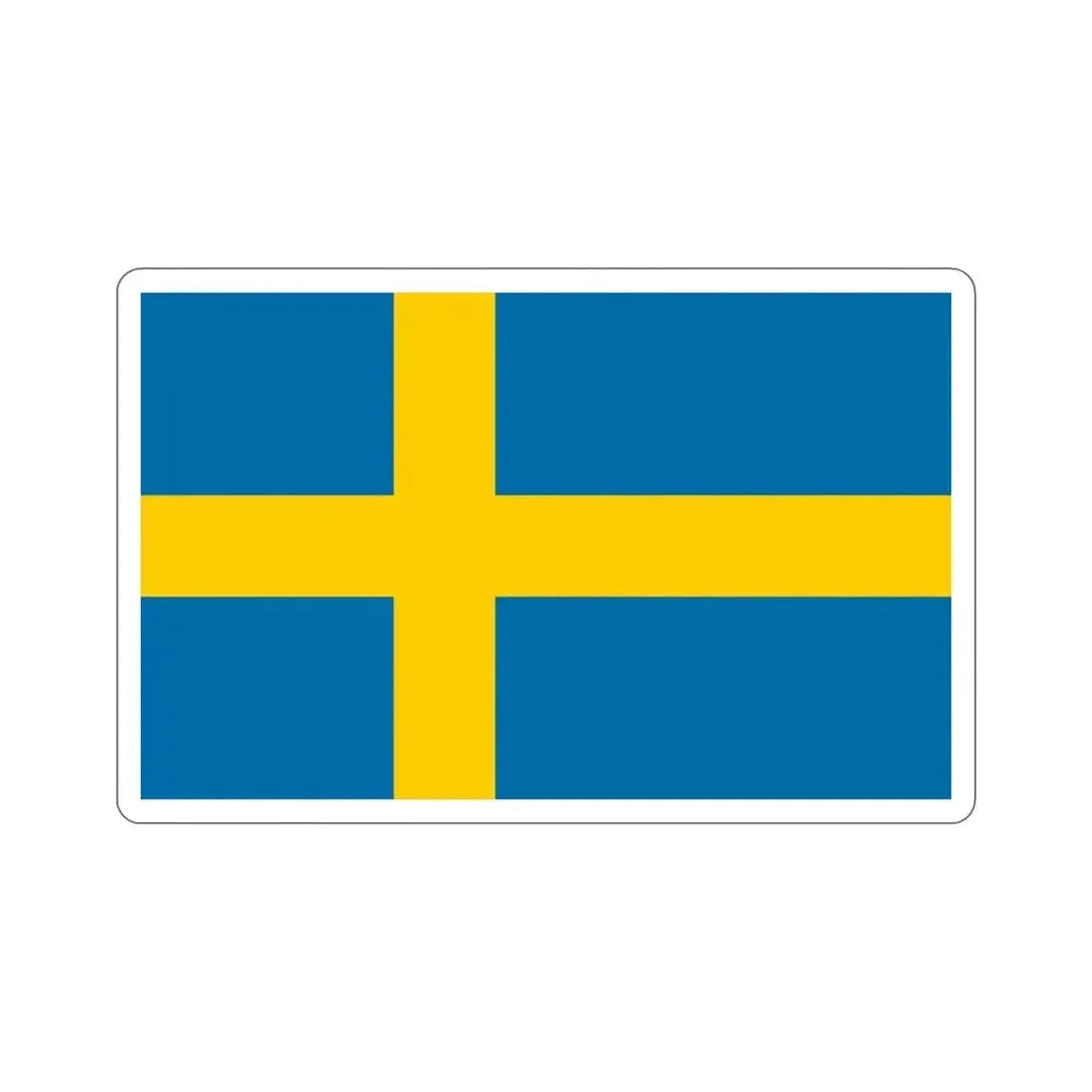 Flag of Sweden STICKER Vinyl Die-Cut Decal 4 Inch - The Sticker Space