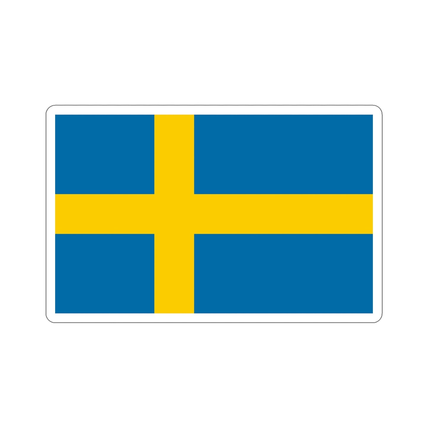 Flag of Sweden STICKER Vinyl Die-Cut Decal-5 Inch-The Sticker Space