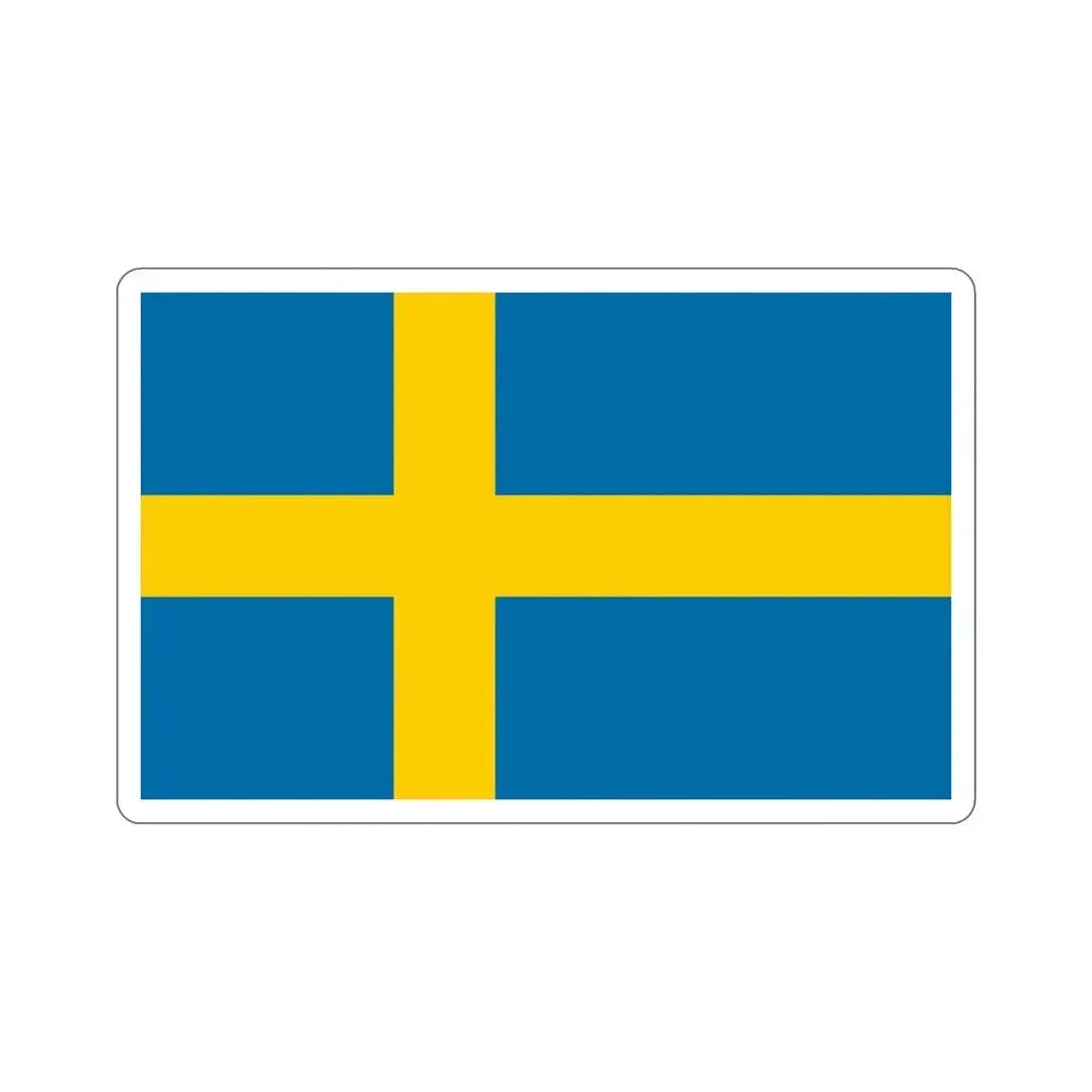 Flag of Sweden STICKER Vinyl Die-Cut Decal 5 Inch - The Sticker Space