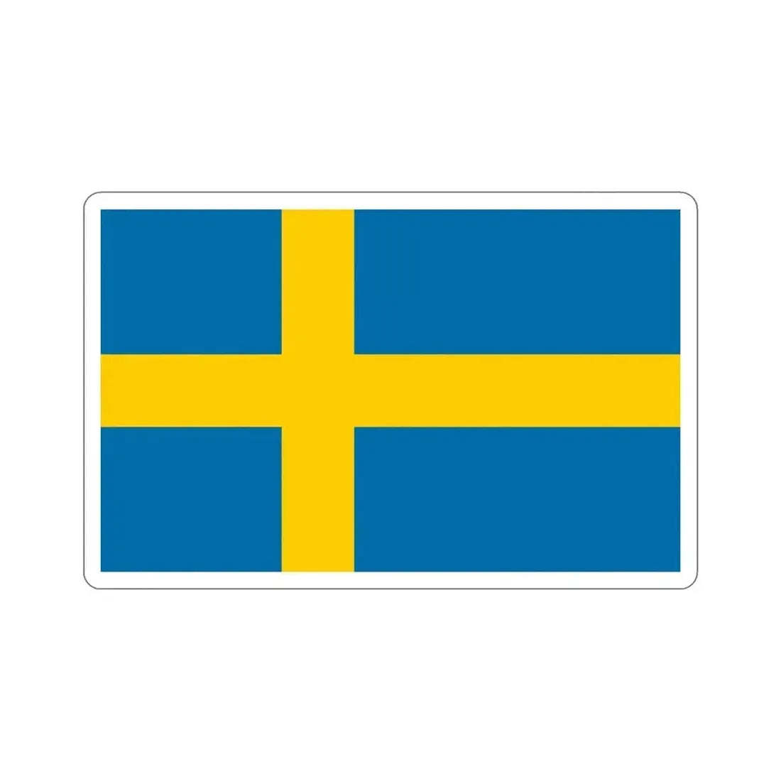 Flag of Sweden STICKER Vinyl Die-Cut Decal 6 Inch - The Sticker Space
