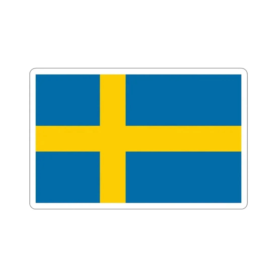 Flag of Sweden STICKER Vinyl Die-Cut Decal - The Sticker Space
