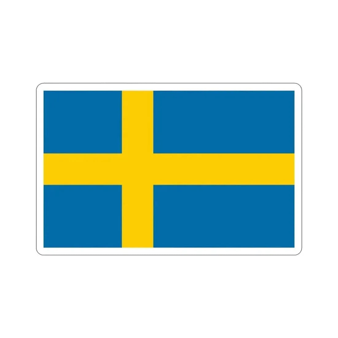 Flag of Sweden STICKER Vinyl Die-Cut Decal - The Sticker Space