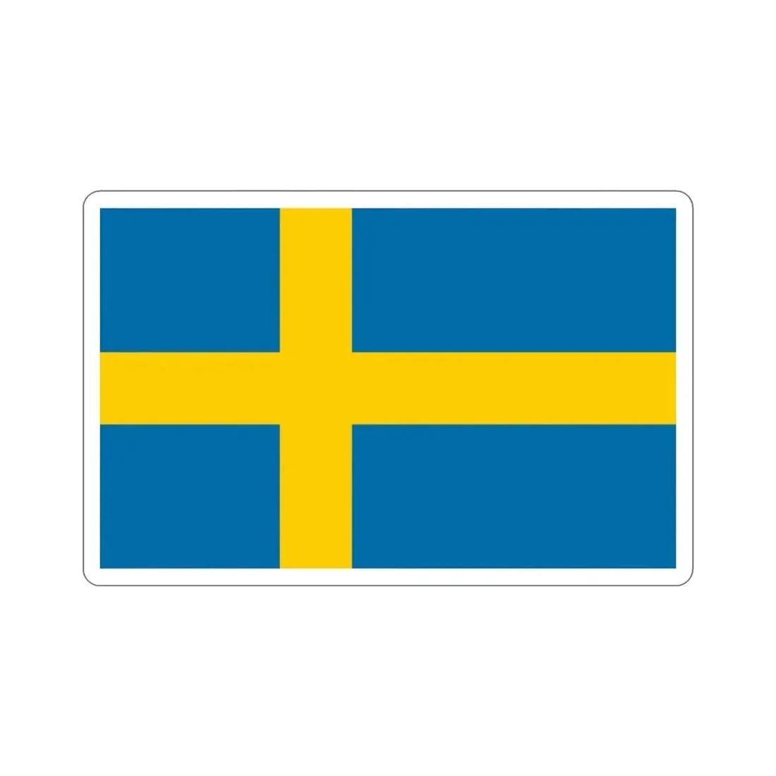 Flag of Sweden STICKER Vinyl Die-Cut Decal - The Sticker Space