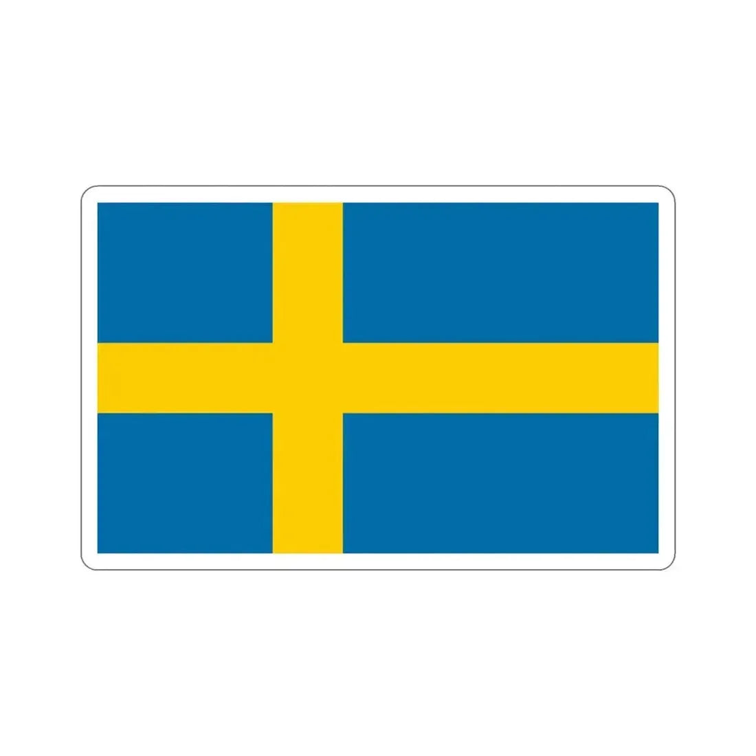 Flag of Sweden STICKER Vinyl Die-Cut Decal - The Sticker Space