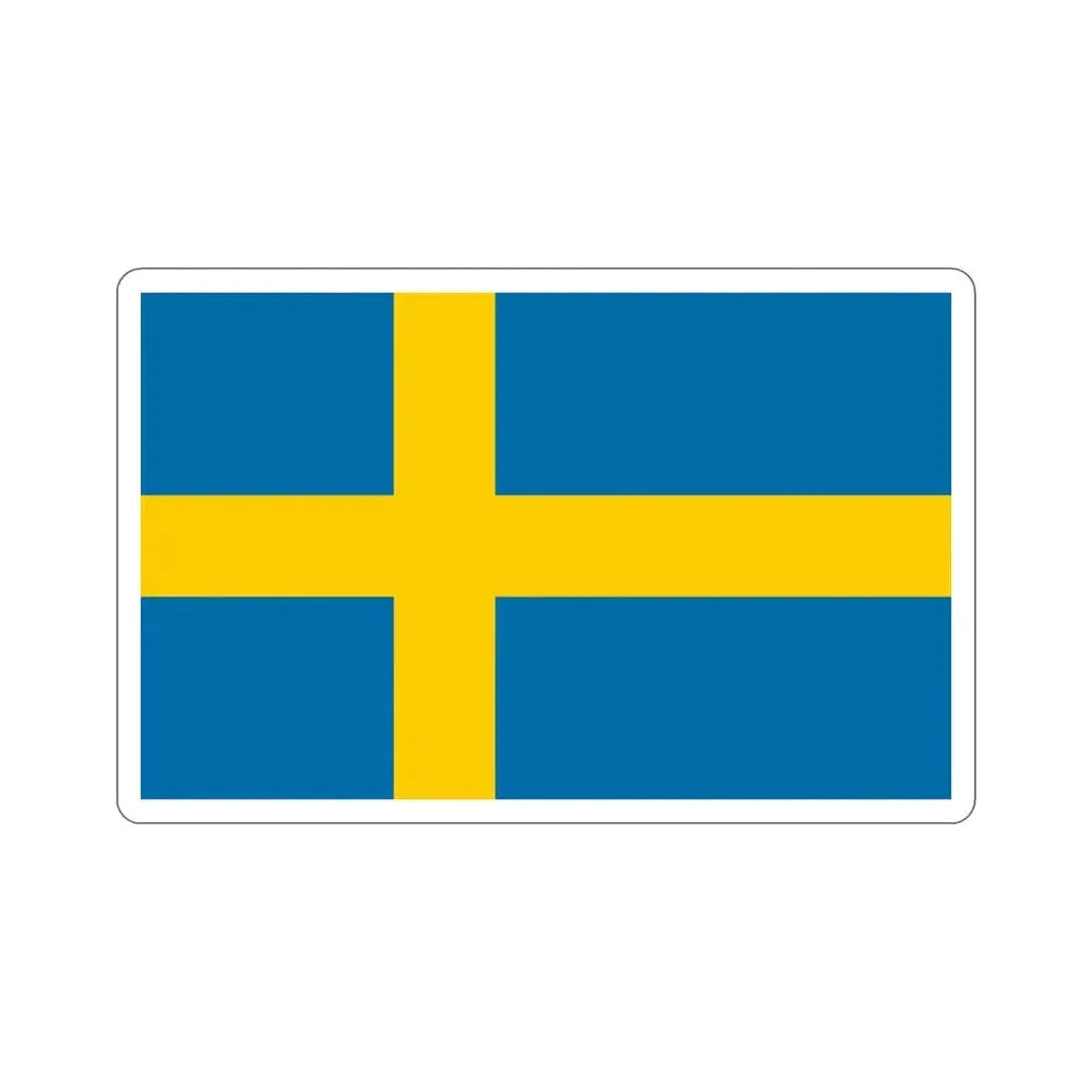 Flag of Sweden STICKER Vinyl Die-Cut Decal - The Sticker Space