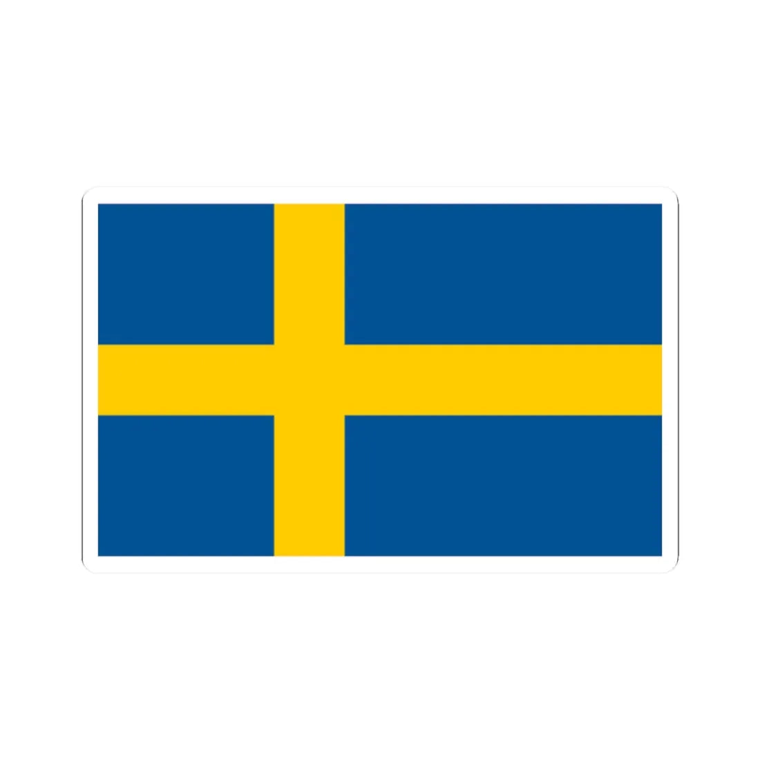Flag of Sweden (Sweden) STICKER Vinyl Kiss-Cut Decal 2 Inch White - The Sticker Space