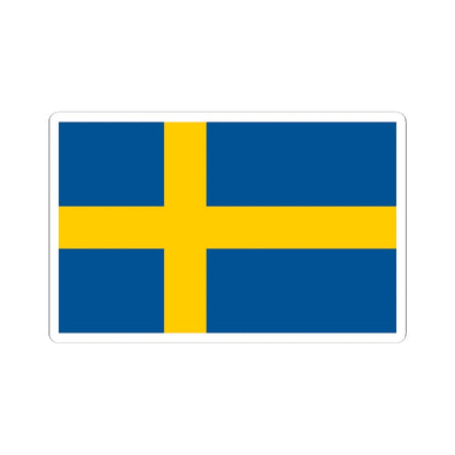 Flag of Sweden (Sweden) STICKER Vinyl Kiss-Cut Decal 3 Inch White - The Sticker Space