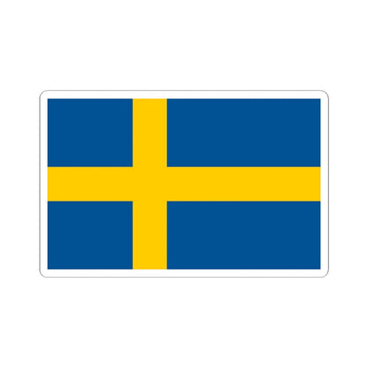 Flag of Sweden (Sweden) STICKER Vinyl Kiss-Cut Decal 6 Inch White - The Sticker Space