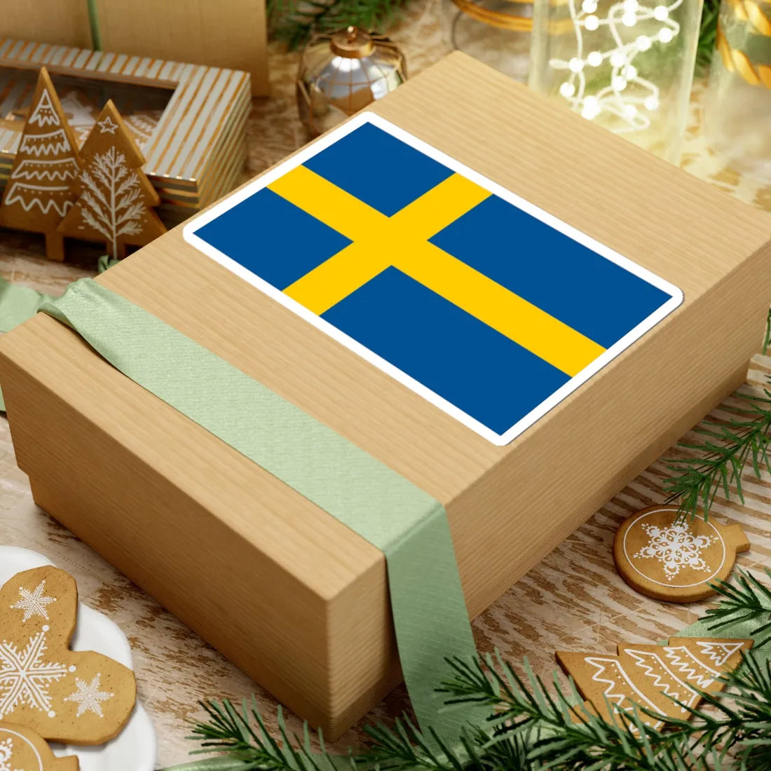 Flag of Sweden (Sweden) STICKER Vinyl Kiss-Cut Decal - The Sticker Space