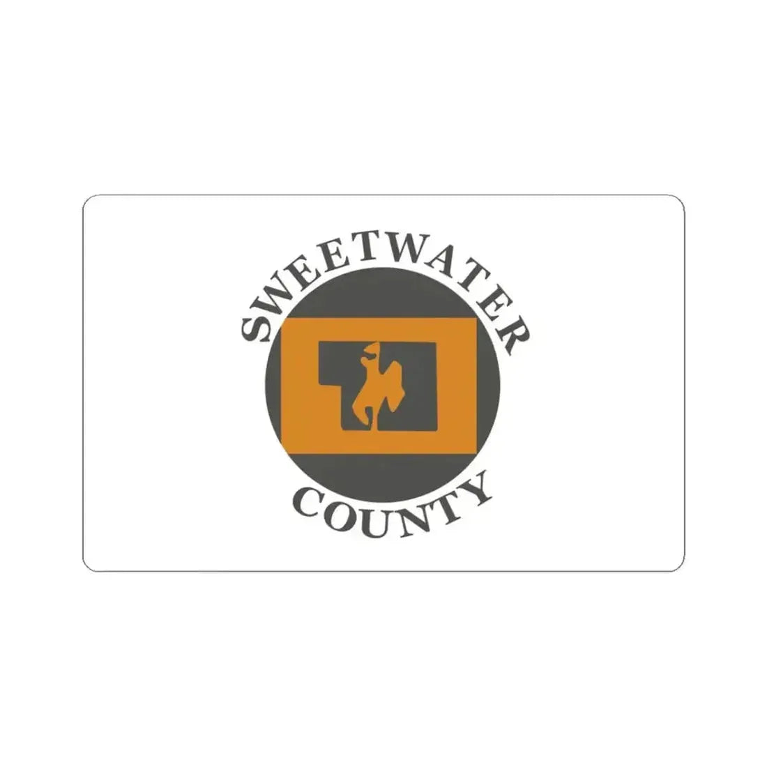 Flag of Sweetwater County Wyoming (United States) STICKER Vinyl Kiss-Cut Decal 3 Inch White - The Sticker Space