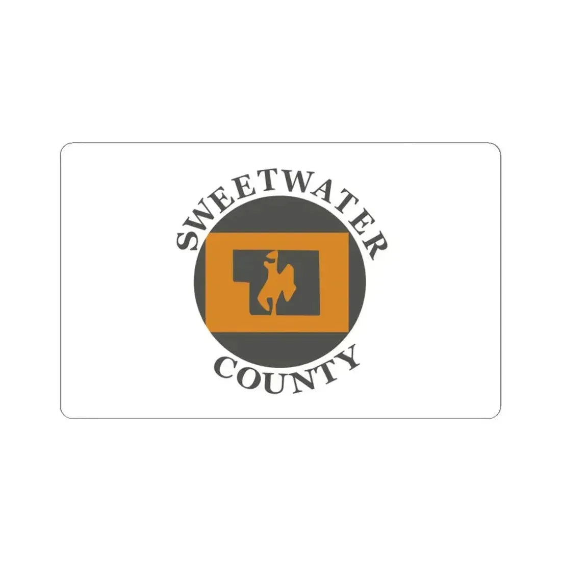 Flag of Sweetwater County Wyoming (United States) STICKER Vinyl Kiss-Cut Decal 4 Inch White - The Sticker Space