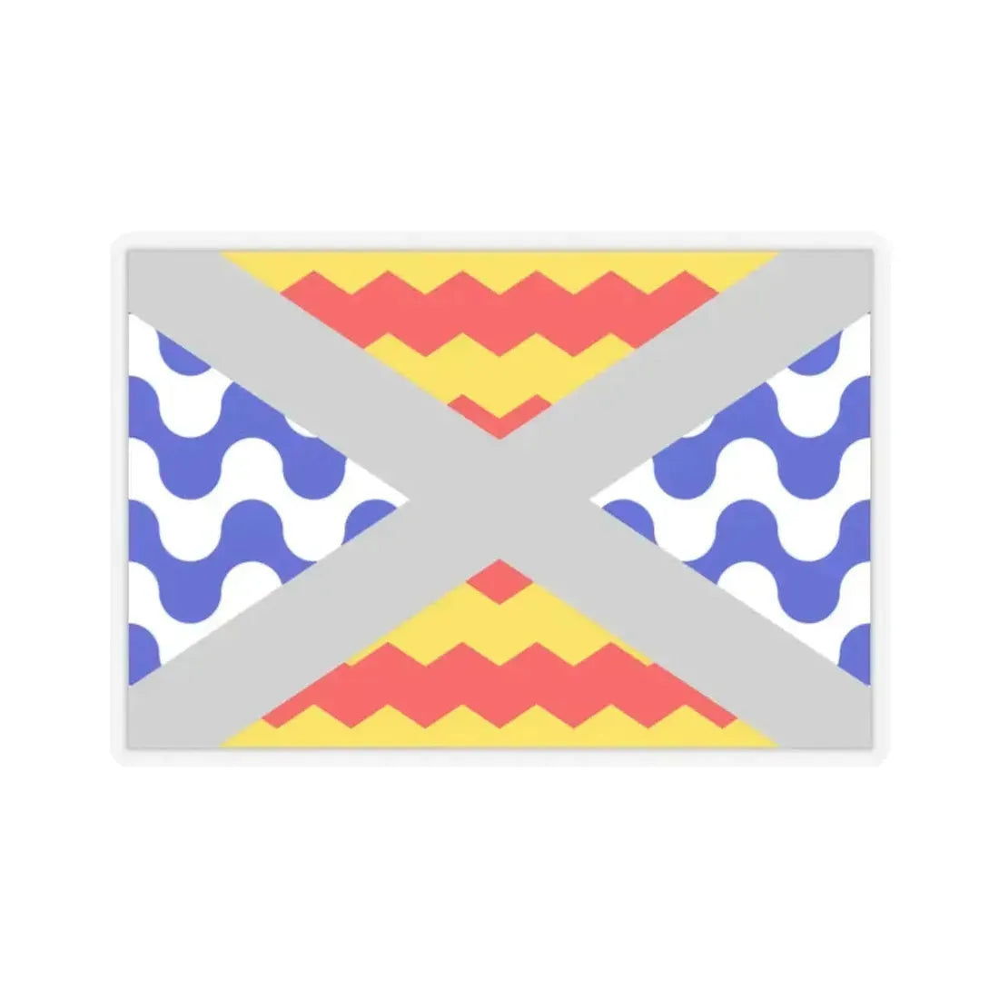 Flag of Swieqi Malta - STICKER Vinyl Kiss-Cut Decal 2 Inch Transparent - The Sticker Space