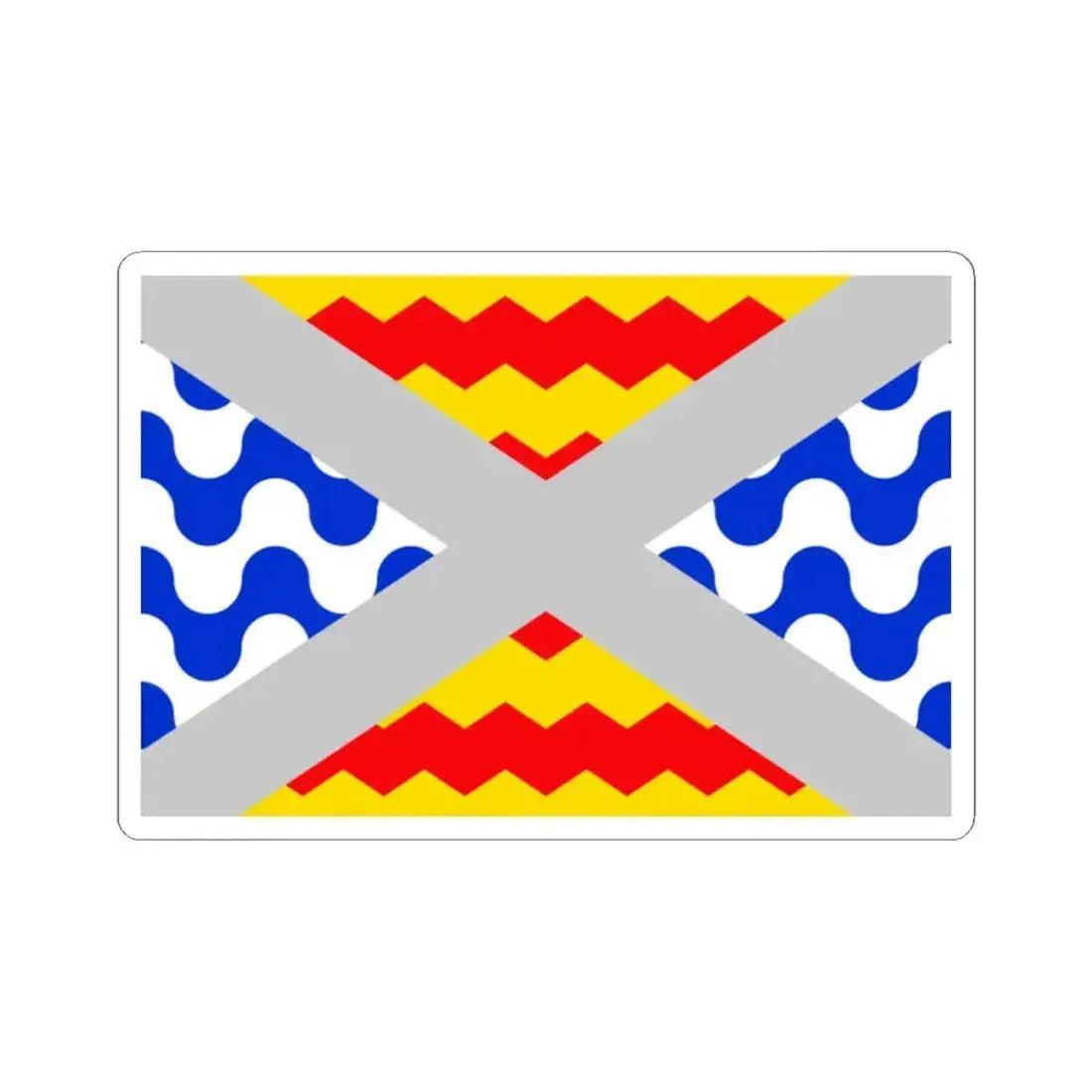 Flag of Swieqi Malta - STICKER Vinyl Kiss-Cut Decal 2 Inch White - The Sticker Space