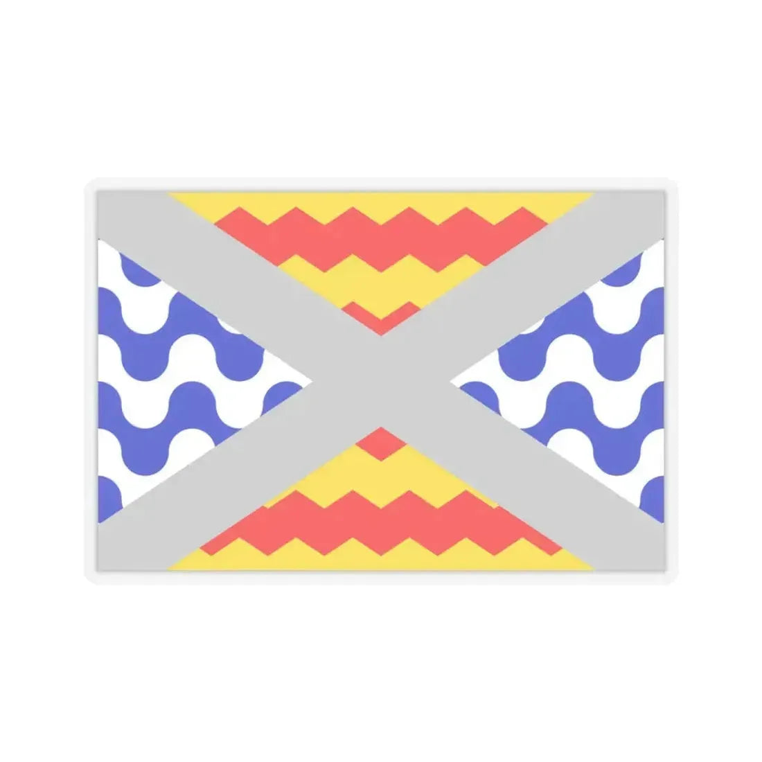 Flag of Swieqi Malta - STICKER Vinyl Kiss-Cut Decal 3 Inch Transparent - The Sticker Space