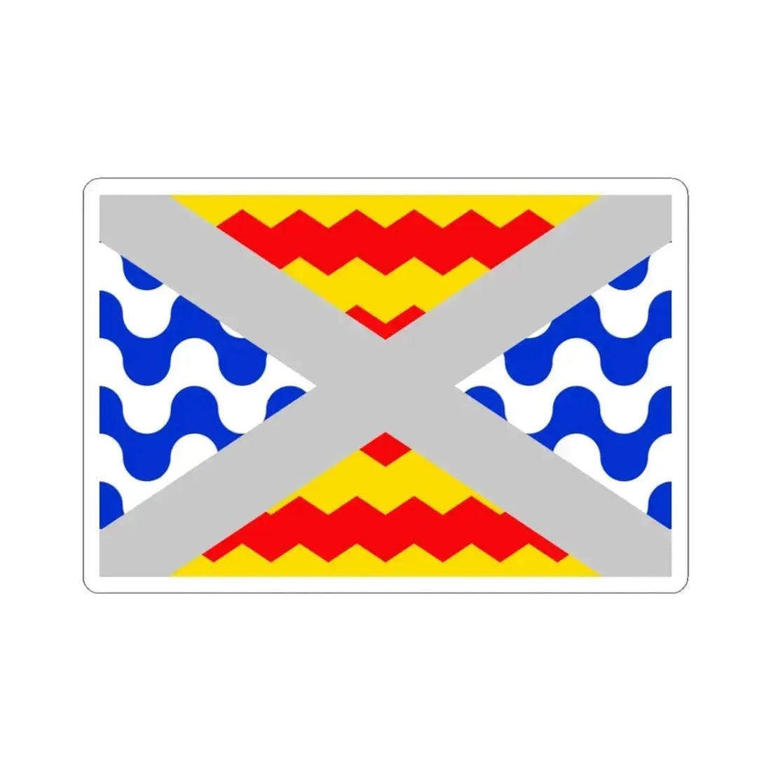 Flag of Swieqi Malta - STICKER Vinyl Kiss-Cut Decal 3 Inch White - The Sticker Space