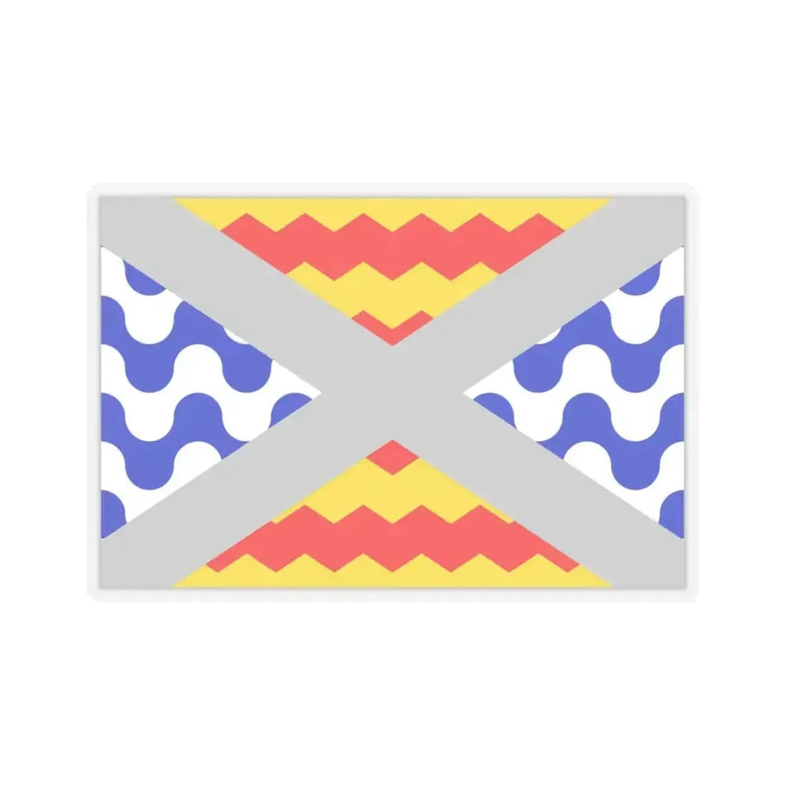 Flag of Swieqi Malta - STICKER Vinyl Kiss-Cut Decal 4 Inch Transparent - The Sticker Space