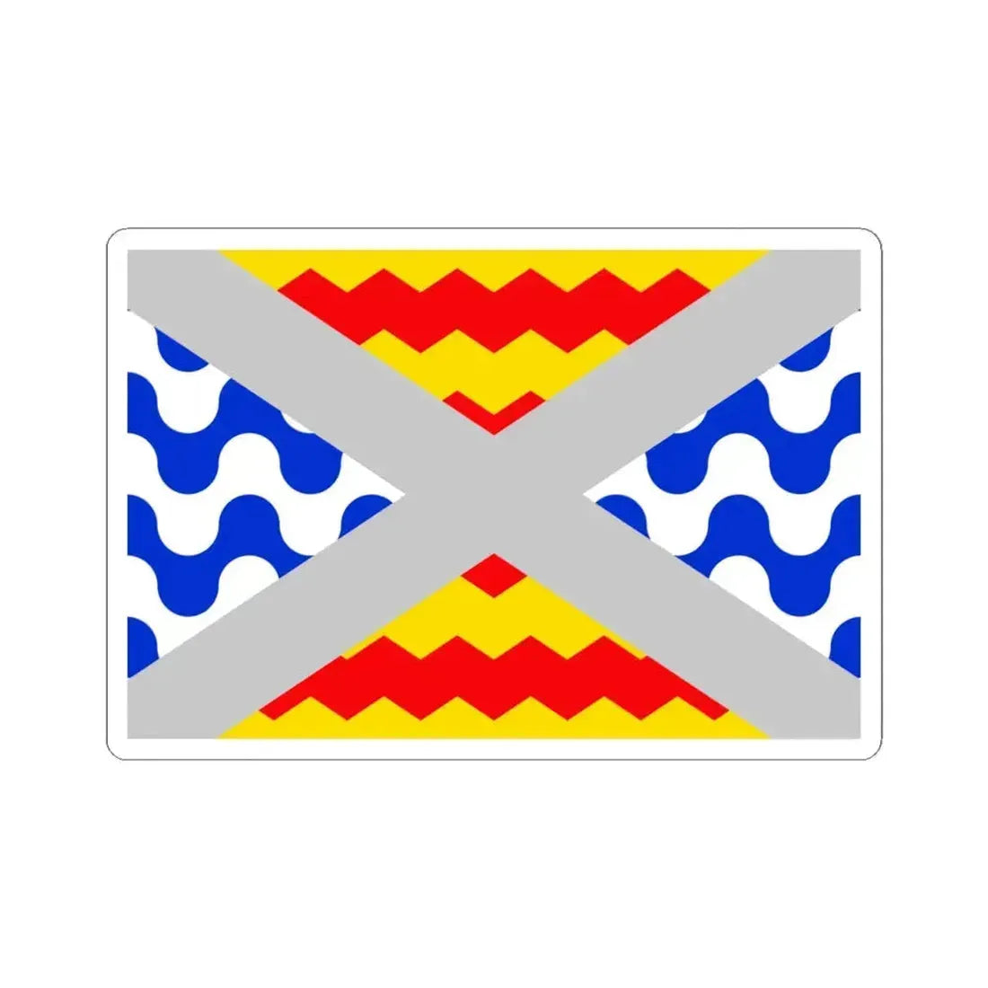 Flag of Swieqi Malta - STICKER Vinyl Kiss-Cut Decal 4 Inch White - The Sticker Space