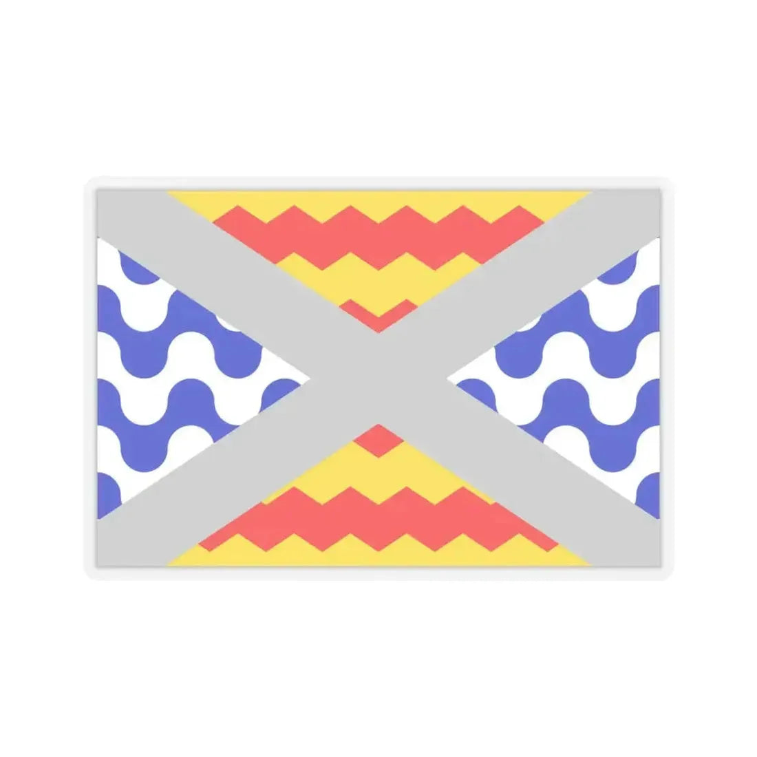 Flag of Swieqi Malta - STICKER Vinyl Kiss-Cut Decal 6 Inch Transparent - The Sticker Space