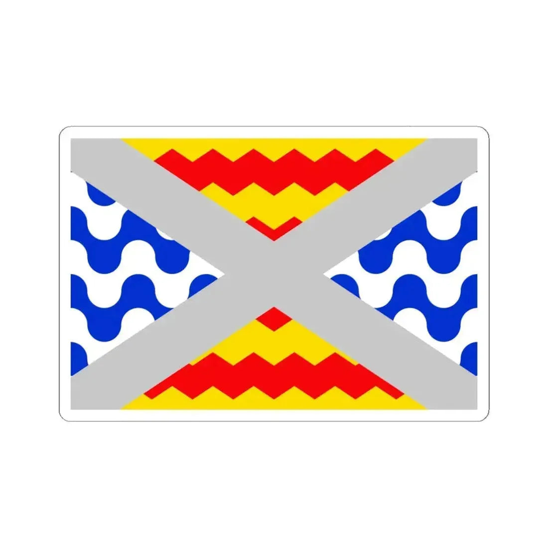 Flag of Swieqi Malta - STICKER Vinyl Kiss-Cut Decal 6 Inch White - The Sticker Space