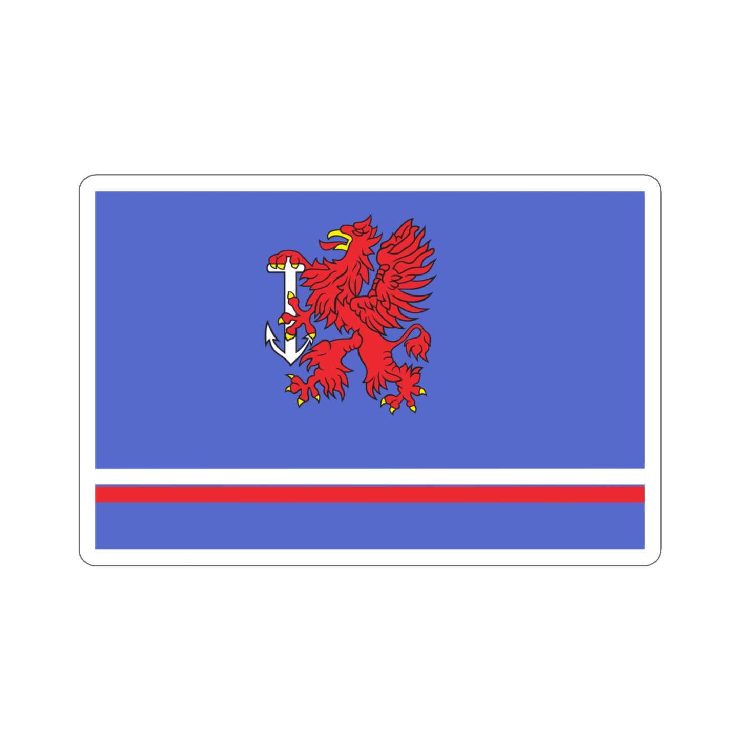 Flag of Świnoujście Poland STICKER Vinyl Die-Cut Decal-3 Inch-The Sticker Space