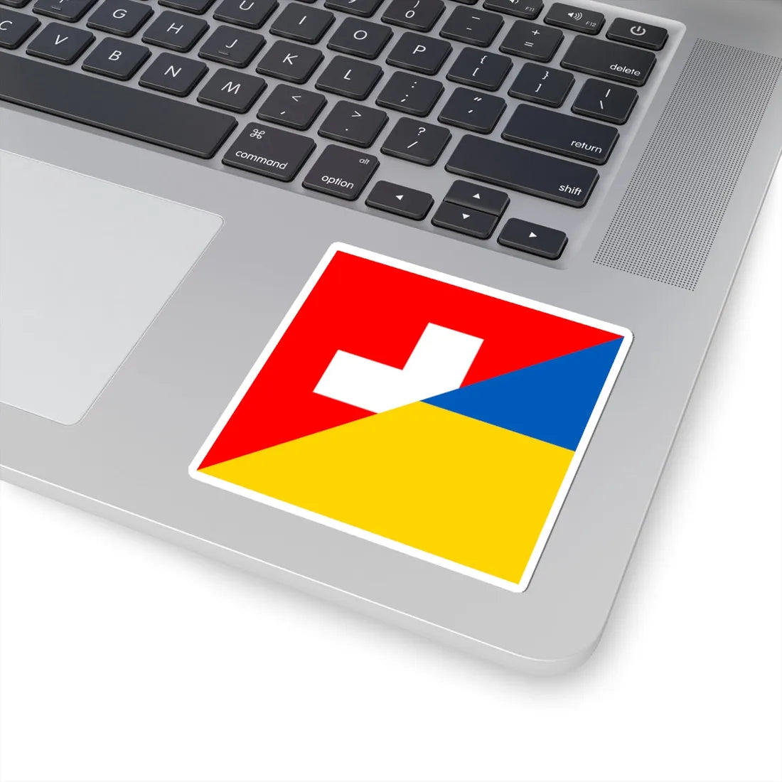 Flag of Switzerland and Ukraine (Switzerland) STICKER Vinyl Kiss-Cut Decal - The Sticker Space