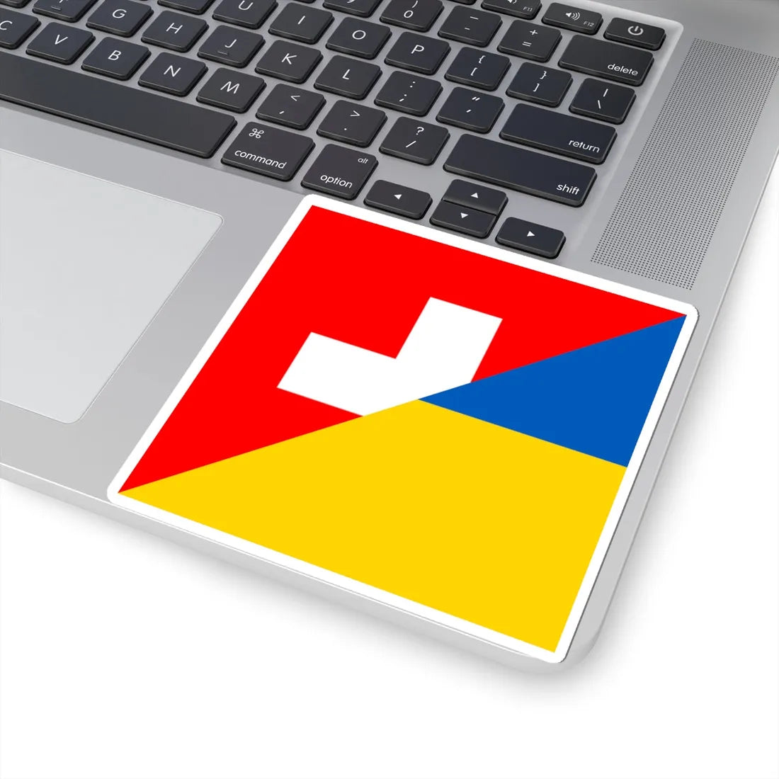 Flag of Switzerland and Ukraine (Switzerland) STICKER Vinyl Kiss-Cut Decal - The Sticker Space