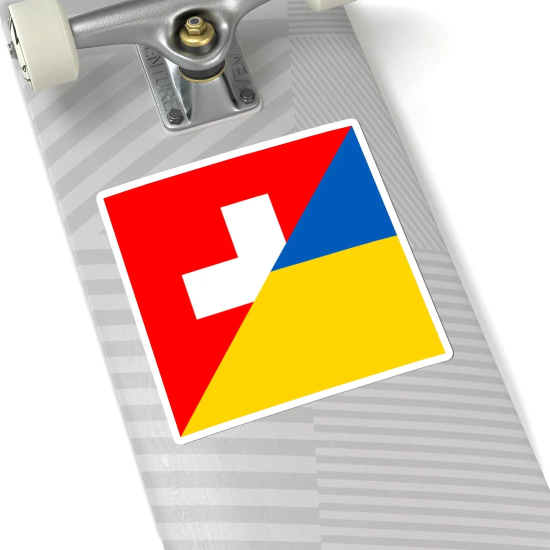 Flag of Switzerland and Ukraine (Switzerland) STICKER Vinyl Kiss-Cut Decal - The Sticker Space