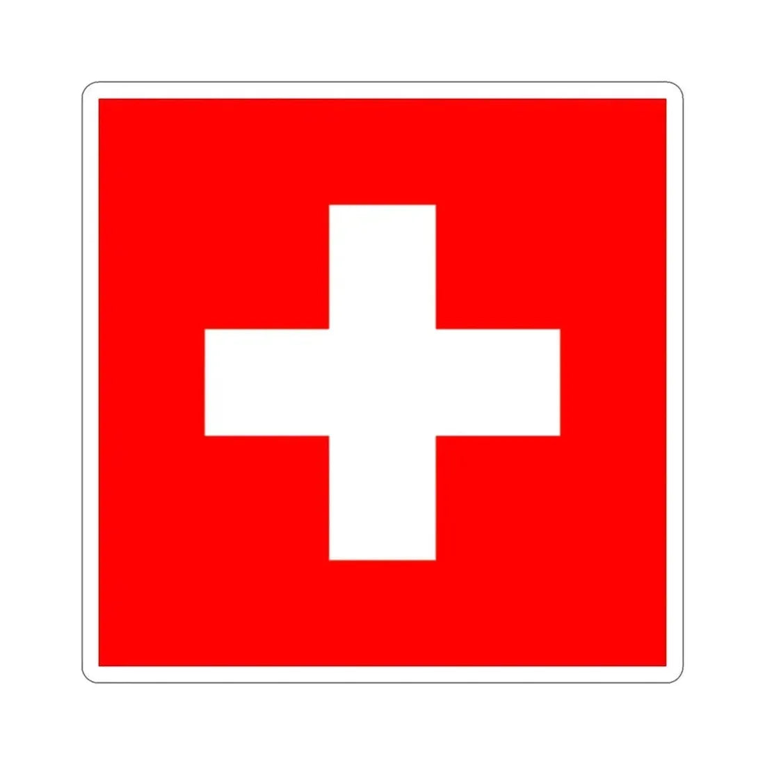 Flag of Switzerland STICKER Vinyl Die-Cut Decal 2 Inch - The Sticker Space