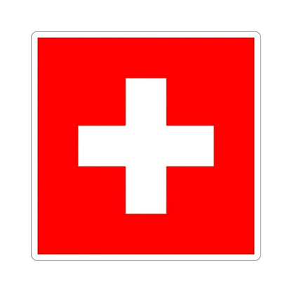 Flag of Switzerland STICKER Vinyl Die-Cut Decal 2 Inch - The Sticker Space