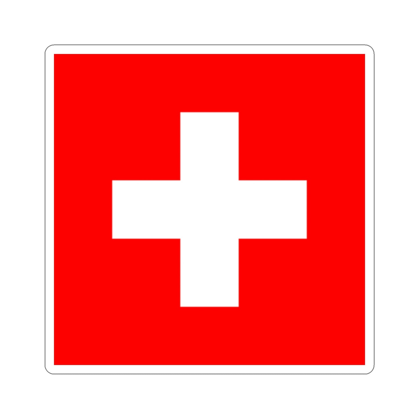 Flag of Switzerland STICKER Vinyl Die-Cut Decal-2 Inch-The Sticker Space