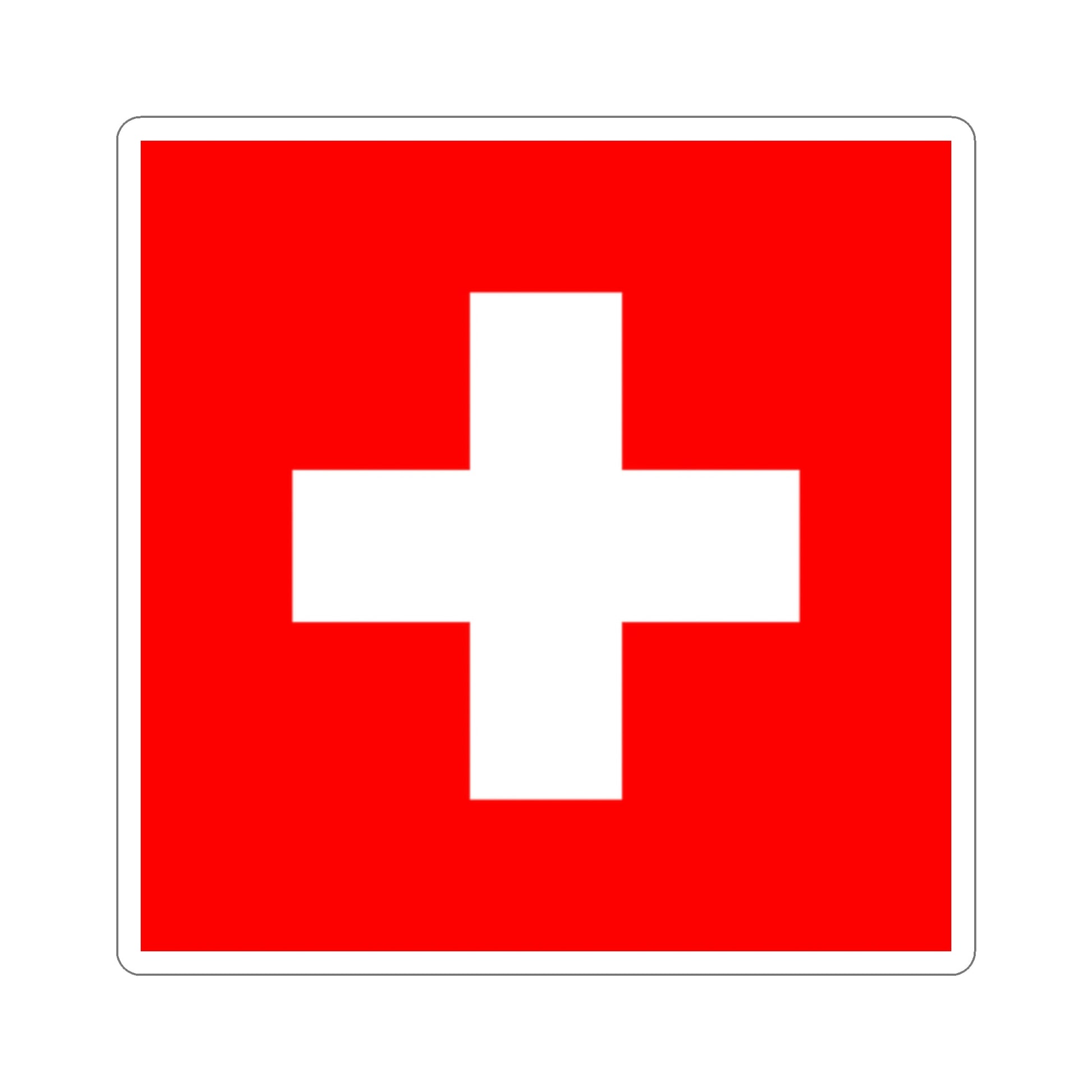 Flag of Switzerland STICKER Vinyl Die-Cut Decal-2 Inch-The Sticker Space