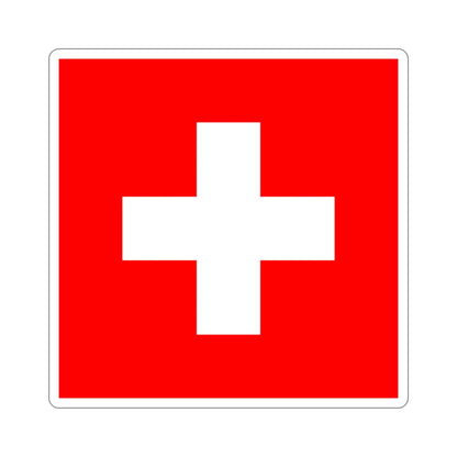 Flag of Switzerland STICKER Vinyl Die-Cut Decal-3 Inch-The Sticker Space