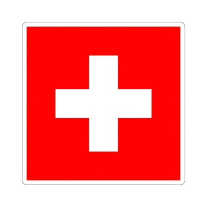 Flag of Switzerland STICKER Vinyl Die-Cut Decal 4 Inch - The Sticker Space