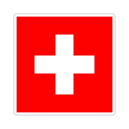 Flag of Switzerland STICKER Vinyl Die-Cut Decal-5 Inch-The Sticker Space