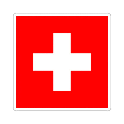 Flag of Switzerland STICKER Vinyl Die-Cut Decal 6 Inch - The Sticker Space