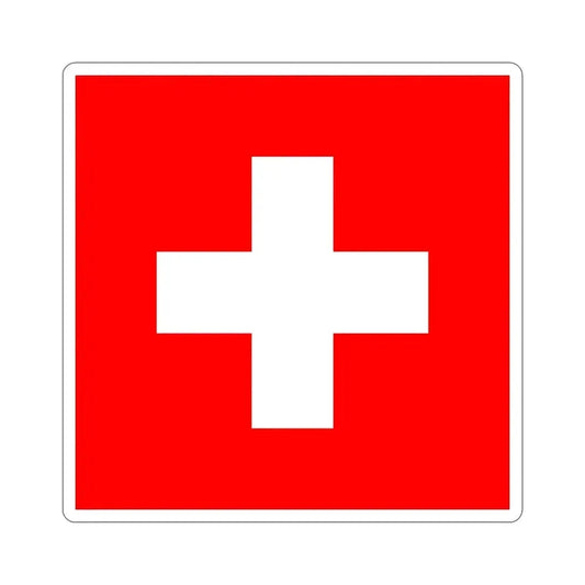 Flag of Switzerland STICKER Vinyl Die-Cut Decal 6 Inch - The Sticker Space