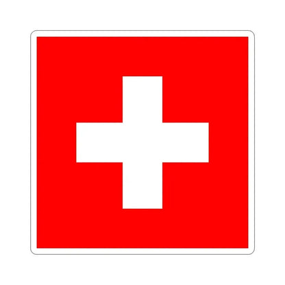 Flag of Switzerland STICKER Vinyl Die-Cut Decal - The Sticker Space