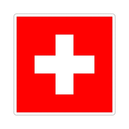 Flag of Switzerland STICKER Vinyl Die-Cut Decal - The Sticker Space