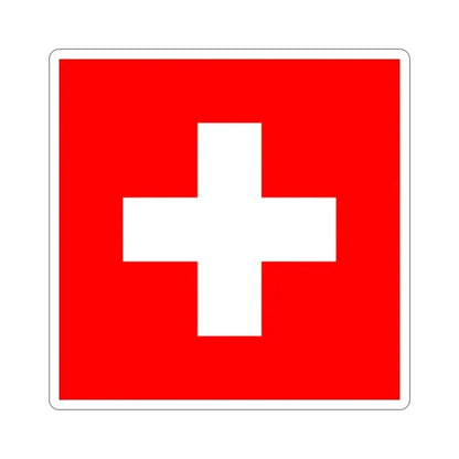 Flag of Switzerland STICKER Vinyl Die-Cut Decal - The Sticker Space