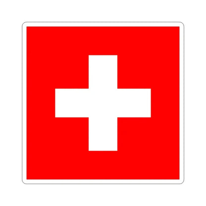 Flag of Switzerland STICKER Vinyl Die-Cut Decal - The Sticker Space
