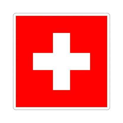 Flag of Switzerland STICKER Vinyl Die-Cut Decal - The Sticker Space