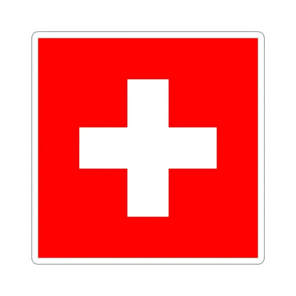 Flag of Switzerland STICKER Vinyl Die-Cut Decal - The Sticker Space