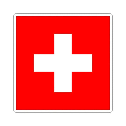 Flag of Switzerland STICKER Vinyl Die-Cut Decal - The Sticker Space