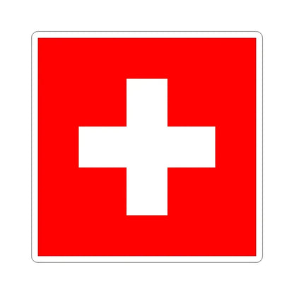 Flag of Switzerland STICKER Vinyl Die-Cut Decal - The Sticker Space