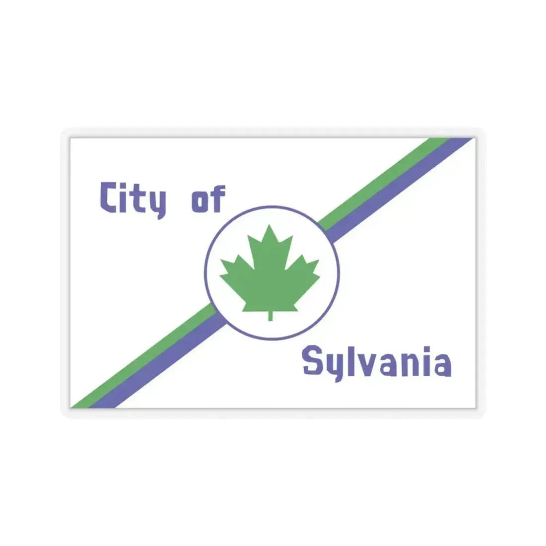 Flag of Sylvania, Ohio - STICKER Vinyl Kiss-Cut Decal 6 Inch Transparent - The Sticker Space