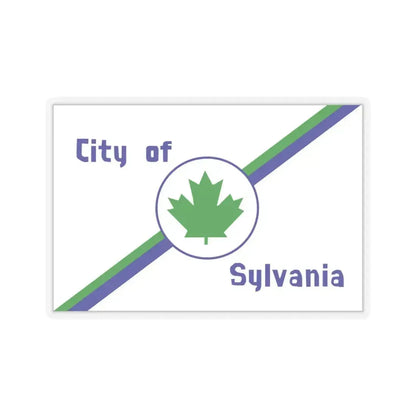Flag of Sylvania, Ohio - STICKER Vinyl Kiss-Cut Decal 6 Inch Transparent - The Sticker Space